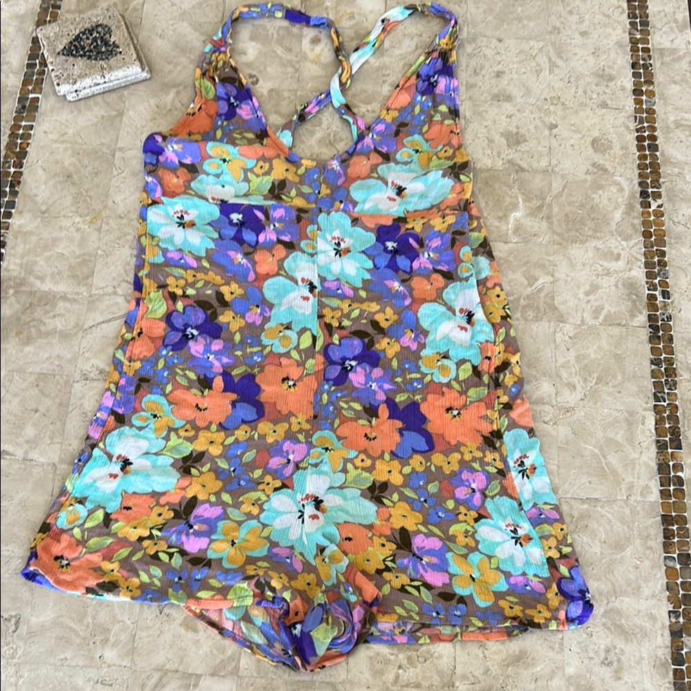 O'Neill Multicolor Floral‎ One Piece Romper Junior Size S